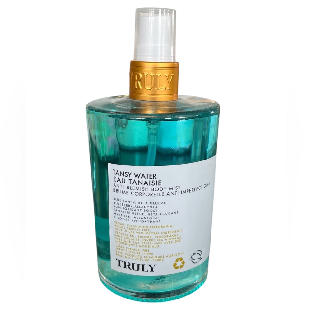 TRULY, Tansy water anti-blemish body mist 5.7 oz blue Tansy beta glucan blueberr